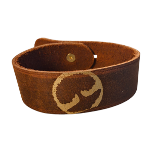 Bratara BrosNor Unisex, din piele naturala Crazy Horse, Maro, Marime Universala