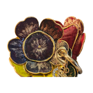 Set deTalismane Elementum BrosNor, din piele naturala, Multicolor, 5 x 5 cm