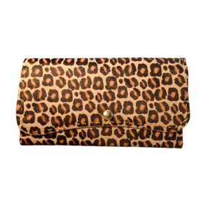 Portofel de Dama, BrosNor, Unicat, creat manual, din piele naturala, Multicolor-Animal Print, 20 x 10 cm