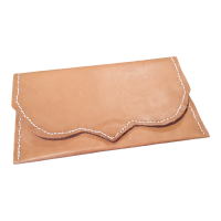 Accesoriu BrosNor, Unicat, lucrat manual, din piele naturala, Caramel, 21x12 cm