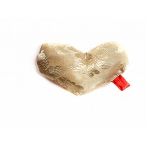 Perna mica in forma de inima, din brocard, BrosNor, Multicolor, 10 cm × 7 cm